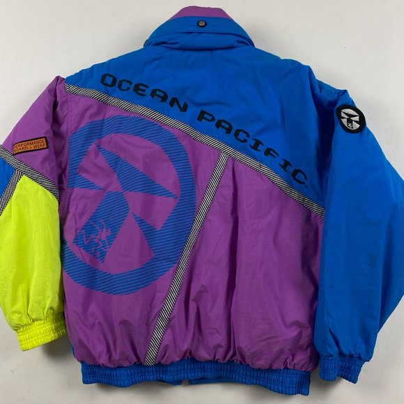 OP Other - Vtg OP Ocean Pacific Tech Snowboard Puffer Jacket Men's Medium Large Color Block